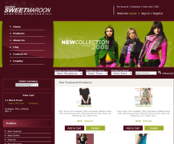 E-commerce Fashion Template - Sweet Maroon Design