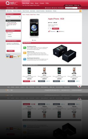 RedAir - Shopping Cart Product View